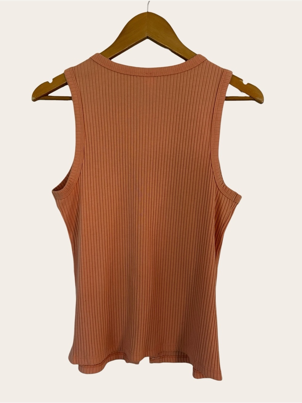 Old Navy Peach Ribbed Button-Front Tank - Picture 8 of 11